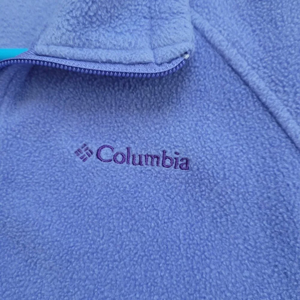 Columbia Fleece Jacket Full Zip Purple Kids Youth Large 14/16 Gorpcore Outdoor